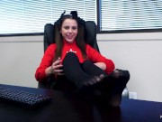 Preview 1 of Ava Madison Gets Her Boss Off With Just A Foot JOI