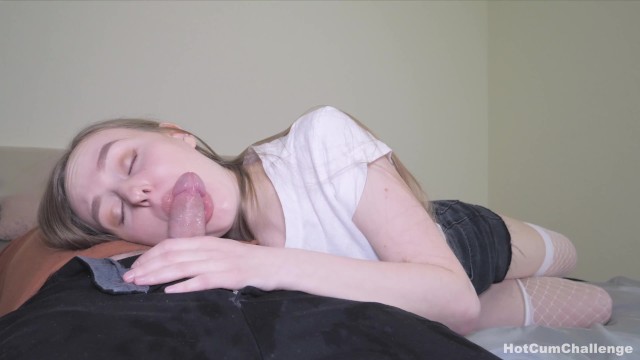 Multiple Huge Cumshot in Step-Daughter Mouth - Blowjob Therapy