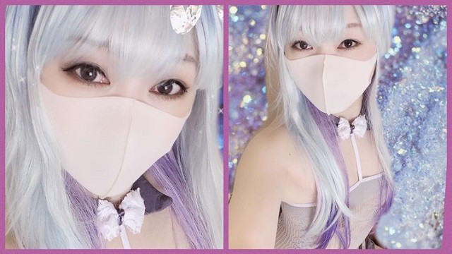 【前編】かわいい妖精風コスプレ 2次元と３次元の中間潮吹きセックス 誘惑パイパン手マンと 手を握り締めて絶頂 Happiness Fairy Cosplay Female Ejaculation