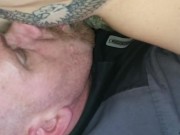 Preview 3 of She moans in pleasure as he licks her sweet eagle tattooed pussy!
