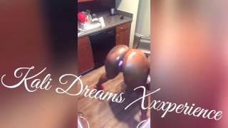 Kali Dreams Cooking and Twerking Her Oiled Ass