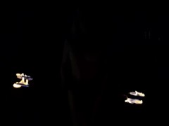 Fire dancer tease 