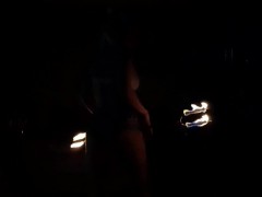 Fire dancer tease  - Screenshot 7 of 16 - Big Tits