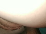 Preview 3 of Evening POV banging my stepsis and CREAMPIE in a smooth shaved pussy!! Too sexy 😍