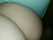 Preview 4 of Evening POV banging my stepsis and CREAMPIE in a smooth shaved pussy!! Too sexy 😍