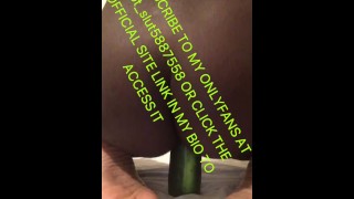 Super deep fucked with cucumber 