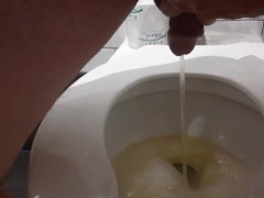Pissing in the restaurant stall