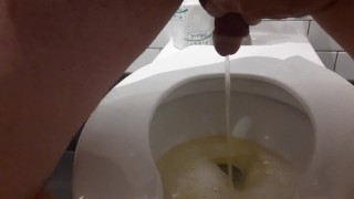 Pissing in the restaurant stall