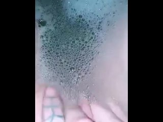 vertical video, tattooed women, bath, masturbation