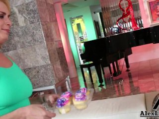 Cupcake Girl Turns Stripper To Fuck The Birthday Boy!