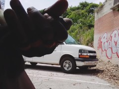 Tgirl Walks Outside in Public