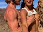 Rock Climbing OUTDOOR Adventure Shaky Multiple ORGASMS & CREAMPIE ...