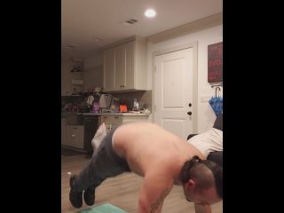 vertical video, penis growth, amateur, muscles
