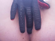 Preview 3 of Horny milf exploring her dirty oiled holes in gloves till cum
