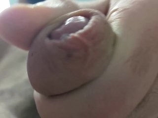 Hairy Hunk's uncut cock after cum - clean it up verbal cumplay