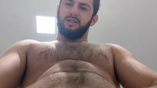 After Cum Clean It Up Verbal Cumplay Hairy Hunk's Uncut Cock