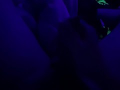 Jerking Off with the black light on 