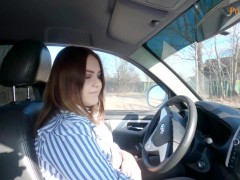 Русская девушка сдала экзамен на права (минет, публичное, в машине) - Screenshot 2 of 16 - Russian Dirty Talk