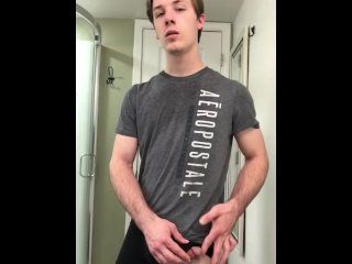 vertical video, solo male, strip, jerking off