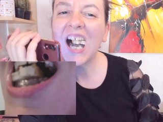 giantess crush, crush, giantess, dirty teeth