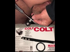 Colt Scrotum Set: unpackaged new sex toy demonstration and review
