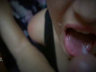 perfect, cum mouth, swallow, compilation
