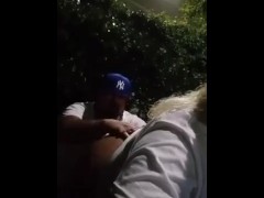 WHITE BBW WIFE EATING ASS IN PUBLIC