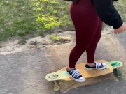 Preview 4 of LONGBOARDING FOLLOWED BY SEXY BLOWJOB AND HARDCORE FUCKING CUM IN MOUTH OUTDOORS