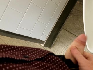 showing off, caught, restroom, dick
