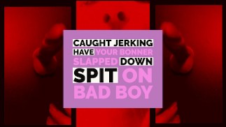 Your girlfriend caught you looking at porn so she spits on you and slaps your Bonner down NO TALKING