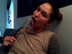 I did some baking watch me lick the mixer clean