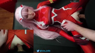 Трахаю Zero Two от Darling в миниатюрной секс-кукле Franxx