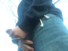 OUTDOORS: Big Dick Country Boy Fishing and Blowing a Big Load One The River Bank