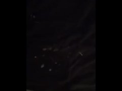 Knocking one out before bedtime.