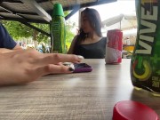 Preview 5 of I control my girlfriend's sex toy in public