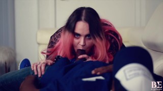 Slut Wife Fucks, Husband Cucks in Interracial sex scene feat Chris Cardio and Damsel Doll