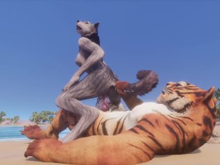 Wild Life_/ Furry Wolf Girl with Furry_Tiger