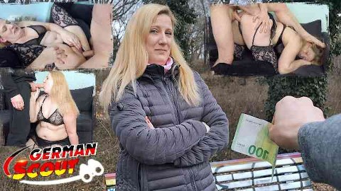 Deutscher Scout- Kurvig BBW Milf Sabrina PichUp und harter Dick in Berlin beim Straßen Casting