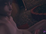 Preview 3 of Yaoi Femboy - POV Otsuke masturbates and gets fucked on the porch of his house