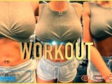 SFW Workout With Wifey | Braless in Public