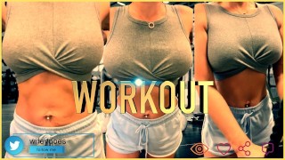 SFW Workout met Wifey | Braless in het openbaar