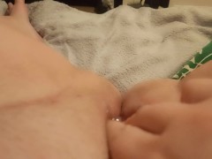 Rubbing my sensitive clit after orgasm