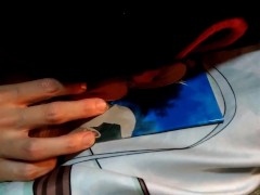 温泉で二次元のおっさん犯される巨乳さらに三次元のおっさんがキス&ザーメンぶっかけ - Screenshot 2 of 16 - Cumshot