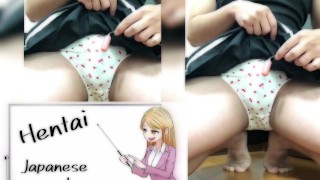 Miniskirt Erotic Lewd Man's Daughter Masturbates As It Is Hit By A Rotor On A Penikuri