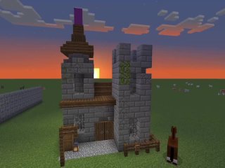 How to build an easy 8x8 castle in Minecraft (tutorial)