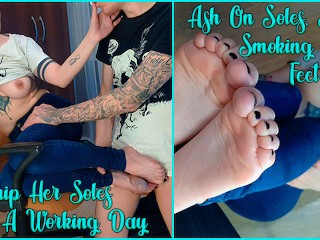 4K you will Worship my Smelly Feet after Working Day - 3WetHoles
