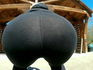 fat ass, huge ass, see through, spandex