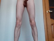 Preview 4 of Russian guy during nude workout, became horny and fucked a sex toy