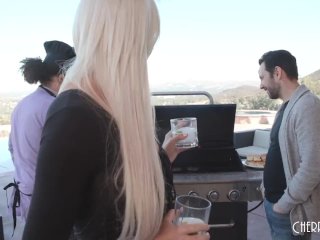 Husband Cucked by Hot Big Tits Blonde MILF Who Pounds Her Doggystyle screenshot number 1