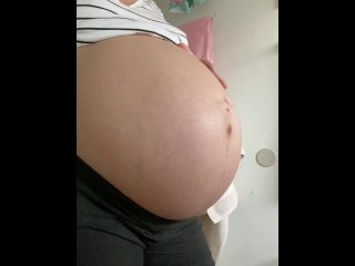 sfw, vertical video, pregnant belly, massage